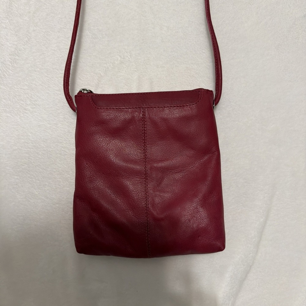 Pielino Pink/Red Genuine Leather Handbag Crossbody Purse Pockets